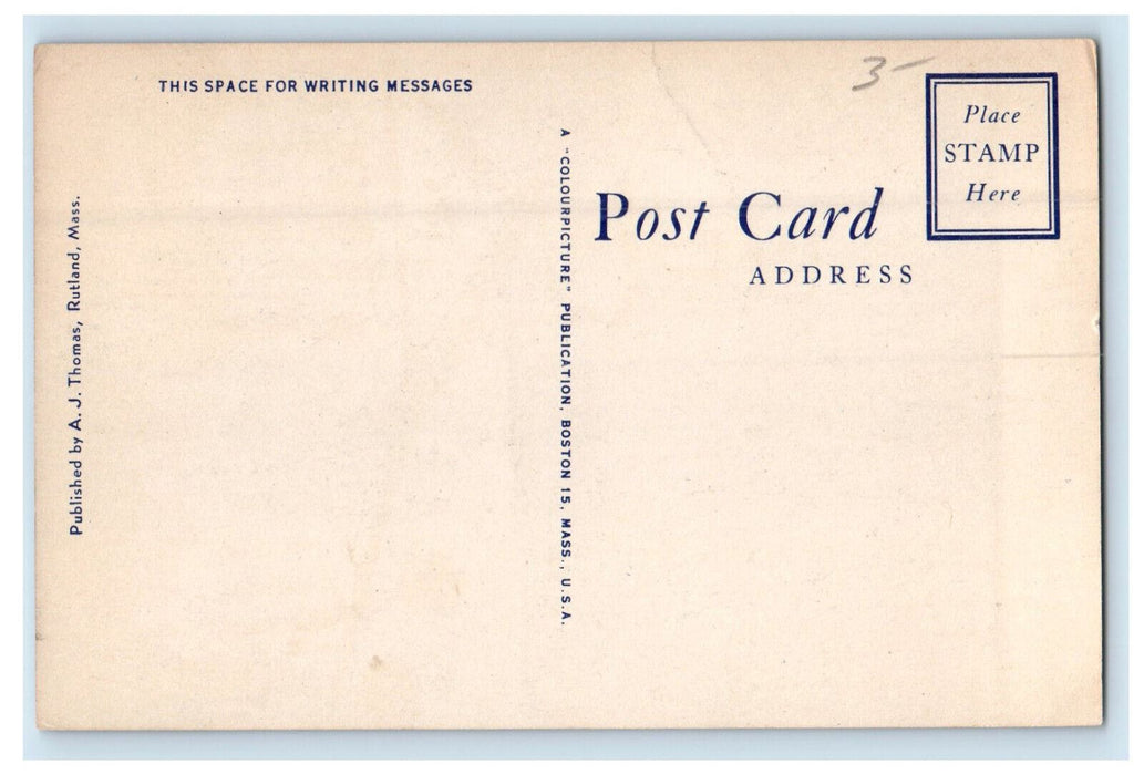c1910 First Congregational Church Rutland Massachusetts MA Antique Postcard