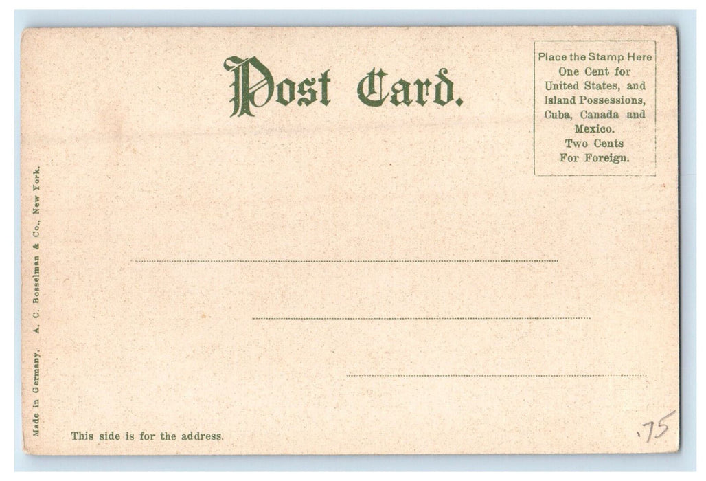 c1905 Miss Kneelands Garden Lenox Massachusetts MA Antique Unposted Postcard