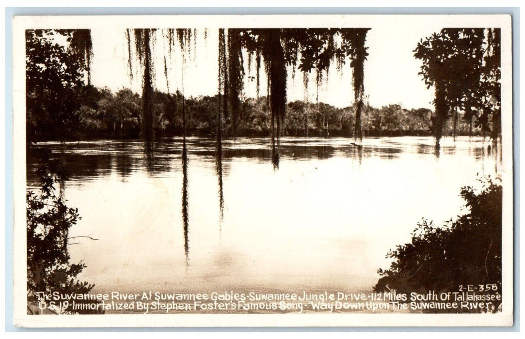 1949 Suwannee River Gables Tarpon Springs Florida FL RPPC Photo Posted Postcard