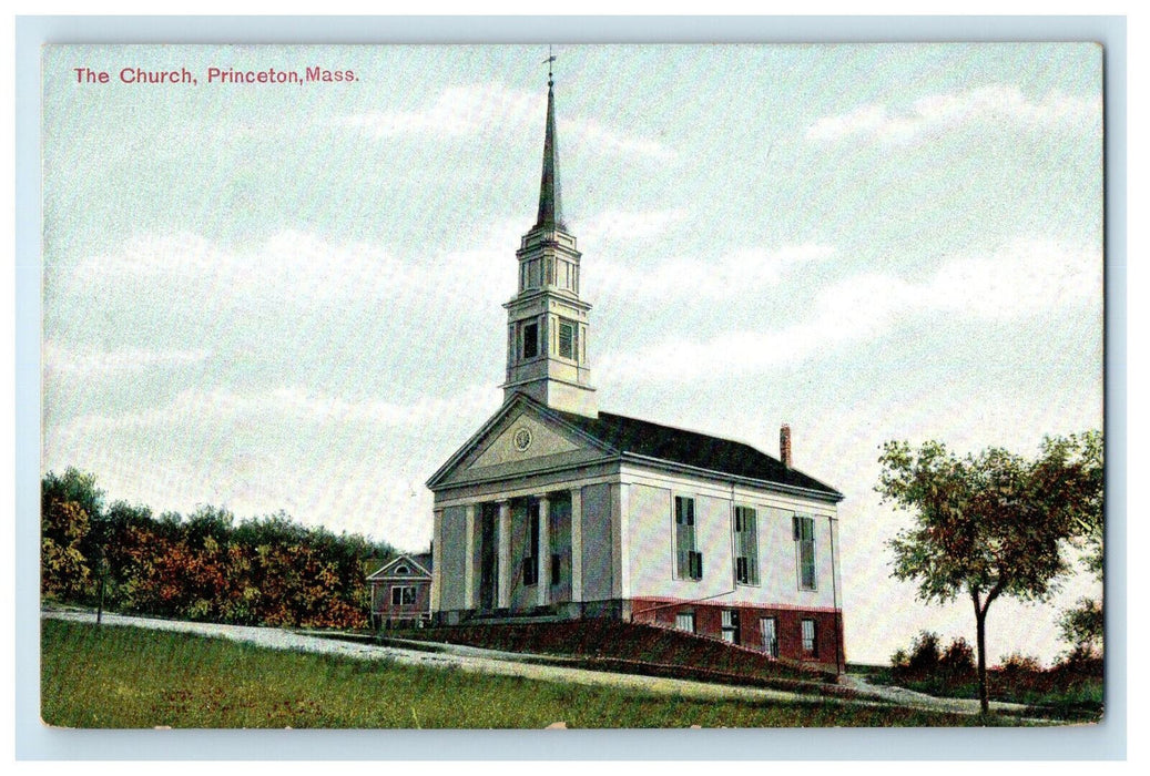 c1910 The Church Princeton Massachusetts MA Antique Posted Postcard