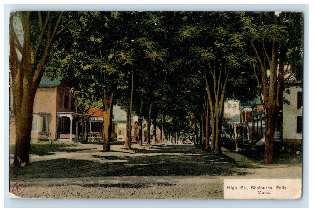 1909 High Street, Shellburne Falls Massachusetts MA Posted Postcard