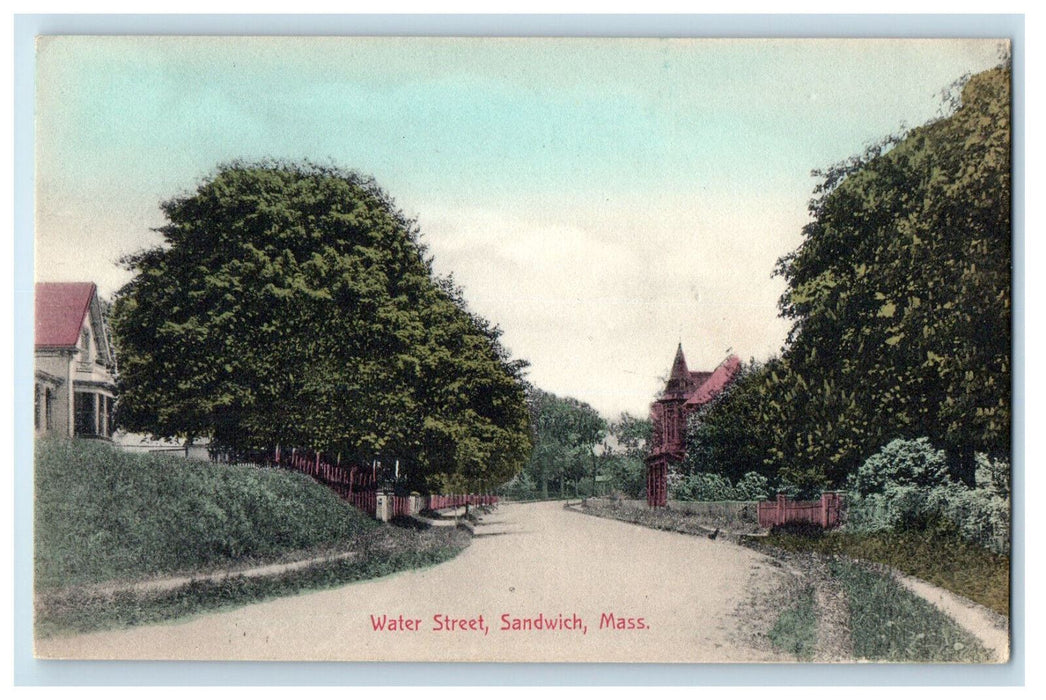 c1910s Water Street Sandwich Massachusetts MA Antique Unposted Postcard