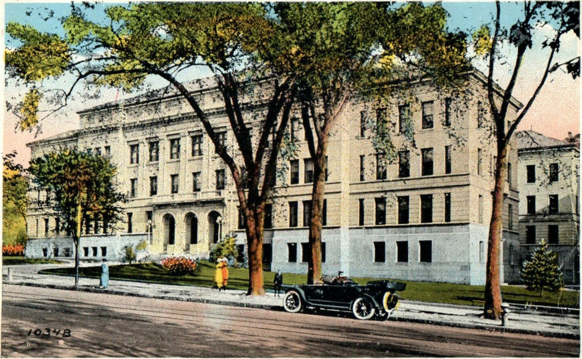 1922 Central High School, Springfield Massachusetts MA Antique Posted Postcard