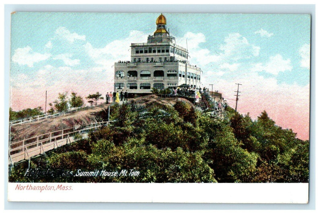 c1910 Summit House Mountain Tom Northampton Massachusetts MA Antique Postcard