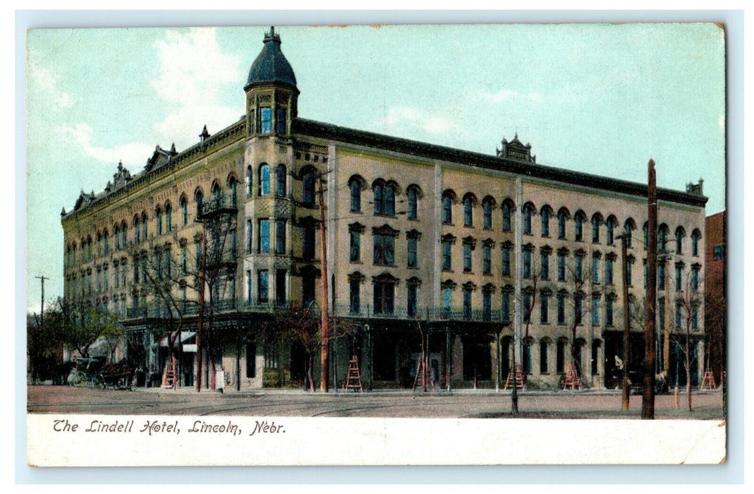 Lindell Hotel Lincoln Nebraska Circa 1905 Vintage Antique Postcard