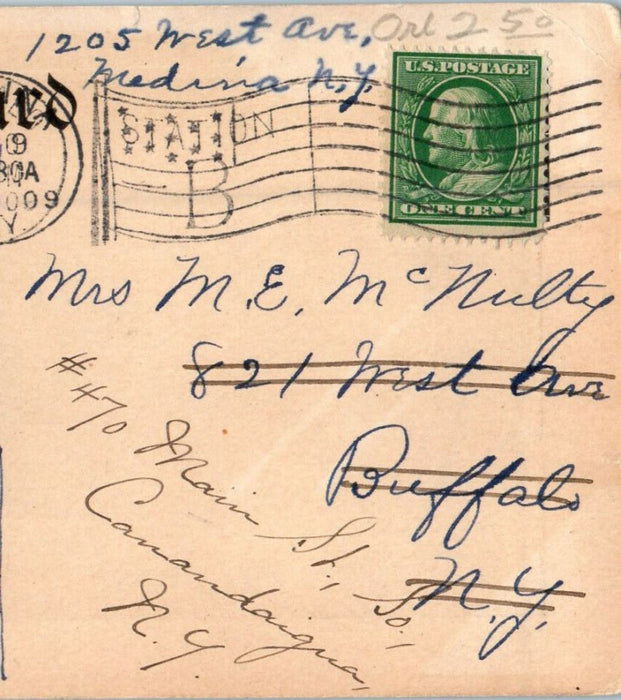 1909 Central School, Medina, New York NY Antique Posted Postcard