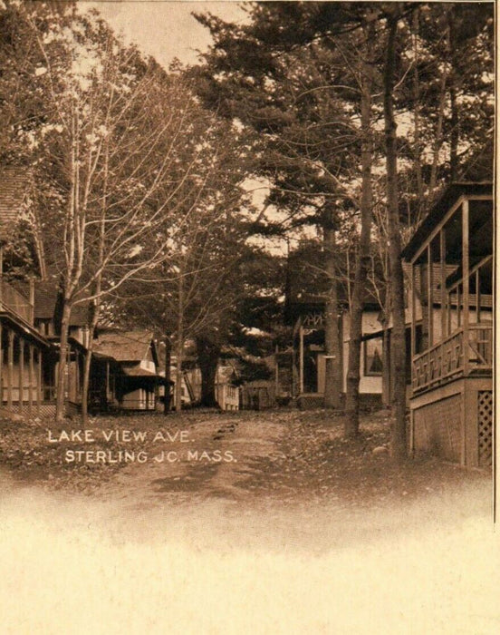 c1905 Lake View Avenue Houses Sterling JC Massachusetts MA Antique Postcard