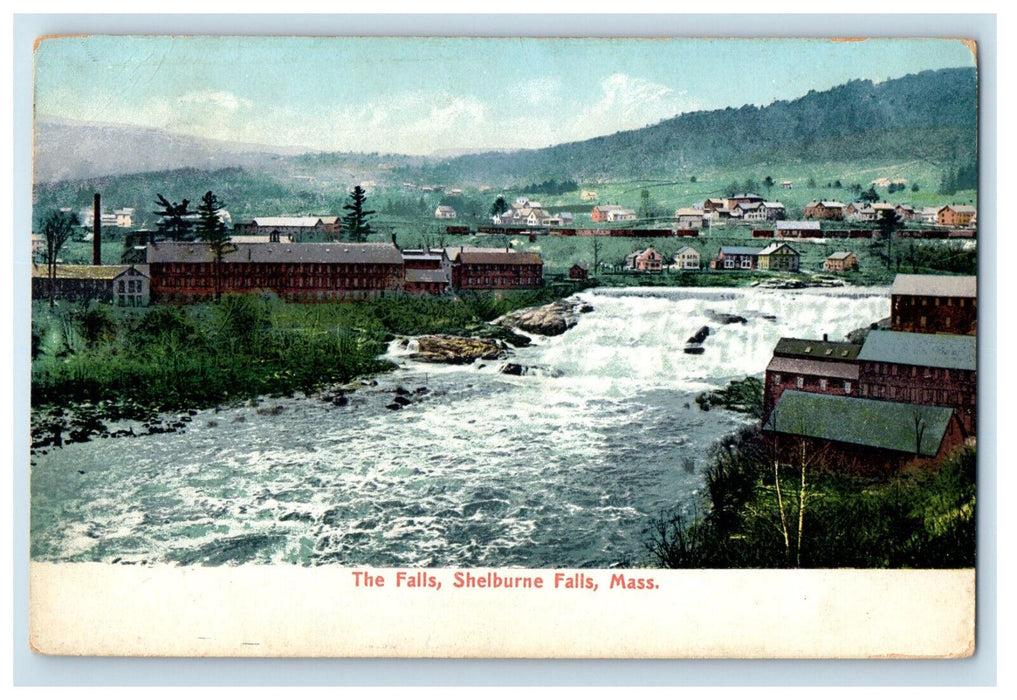 1907 The Falls in Shellburne Falls Massachusetts MA Posted Postcard