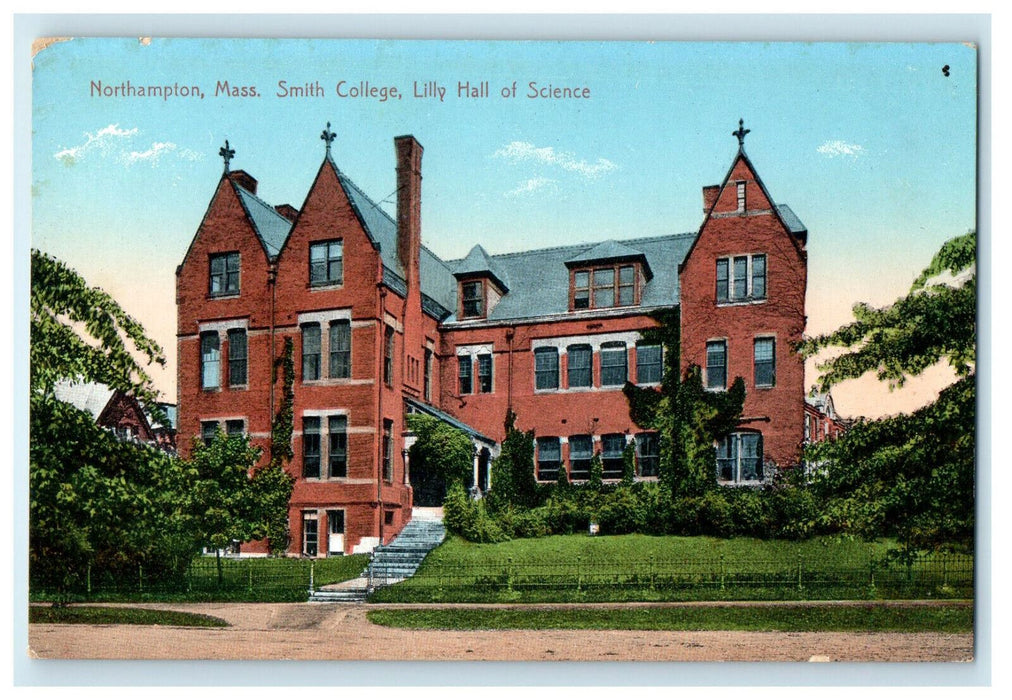 1913 Smith College, Lilly Hall of Science, Northampton Massachusetts MA Postcard