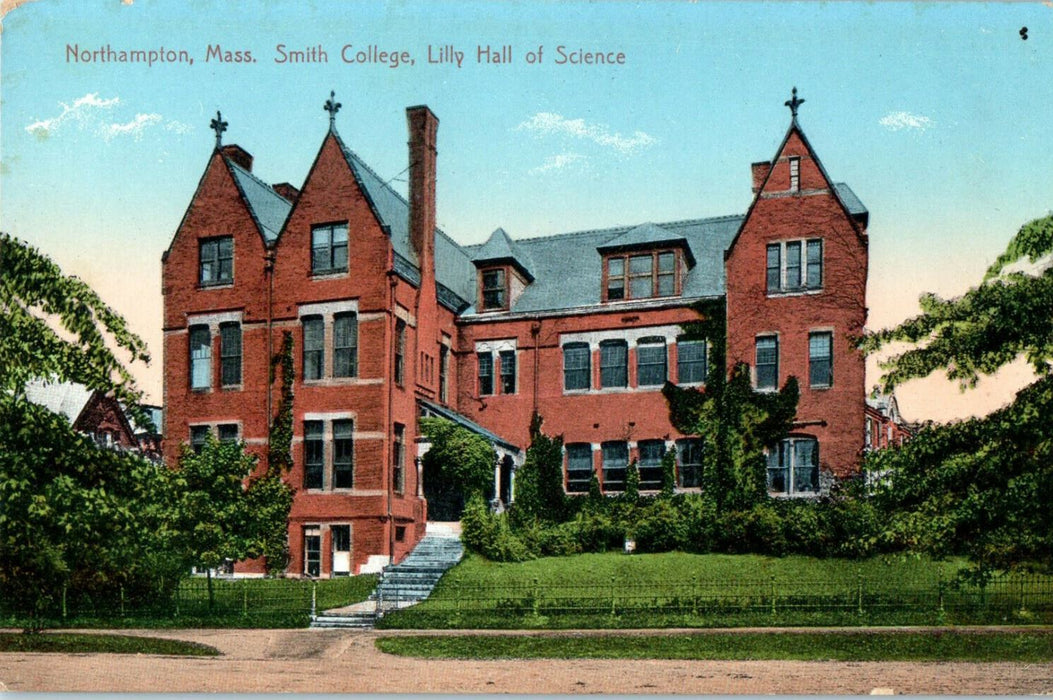 1913 Smith College, Lilly Hall of Science, Northampton Massachusetts MA Postcard