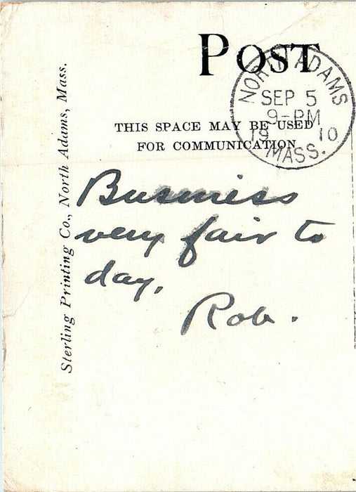 1910 State Normal School, North Adams Massachusetts MA Antique Posted Postcard