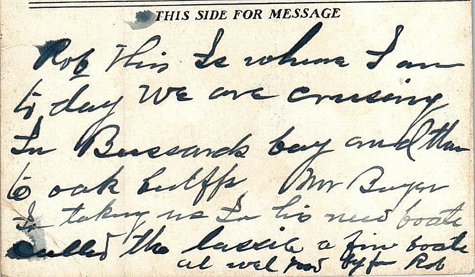 1913 Glidden's Tower, Woods Hole, Massachusetts MA Posted Antique Postcard