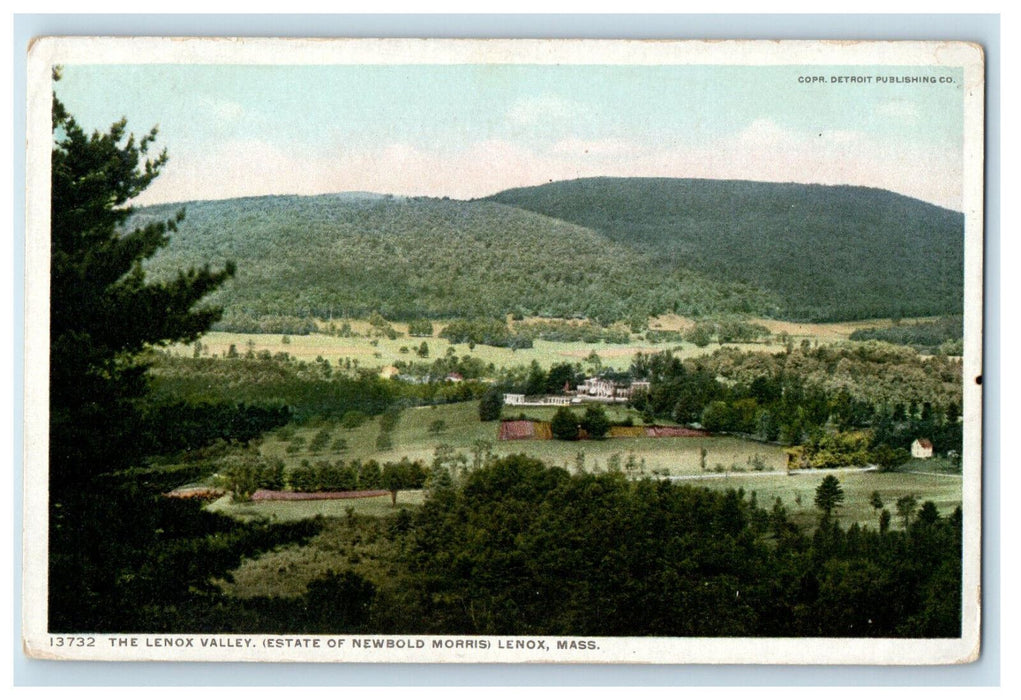 c1910 The Lenox Valley Lenox Massachusetts MA Phostint Unposted Postcard