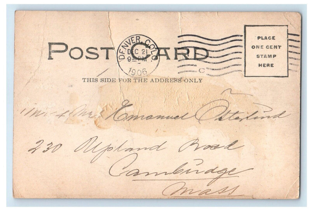 1906 Savoy Shirley Hotel And Shirley Annex Denver Colorado CO Antique Postcard
