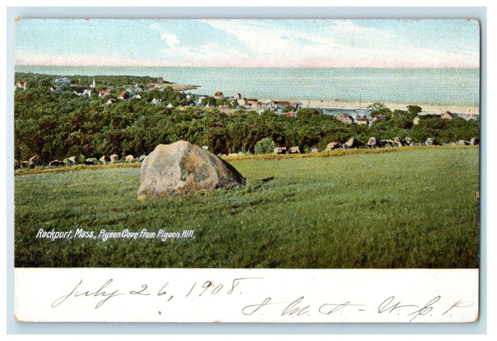1908 Pigeon Cove from Pigeon Hill, Rockport Massachusetts MA Postcard