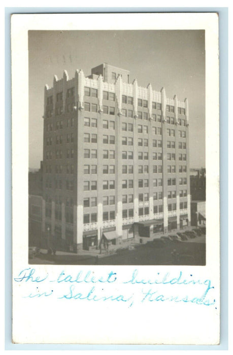 1939 United Life Building Salina Kansas KS RPPC Photo Read Message Postcard