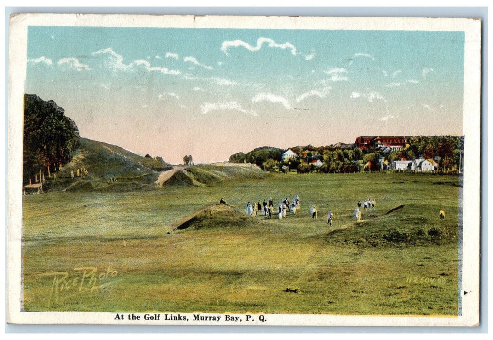 c1920's Rice Photo, At The Golf Links Murray Bay P.Q. Canada Postcard