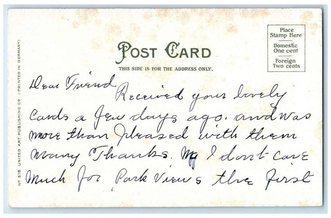 c1905's Post Office Building Worcester Massachusetts MA Posted Antique Postcard