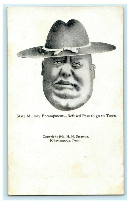 State Military Encampment Refused Pass Town 1906 HH Stratton Antique Postcard