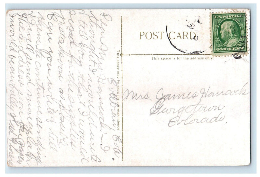 c1910's Looking Across Mesa Lake Boat Grand Mesa Colorado CO Antique Postcard