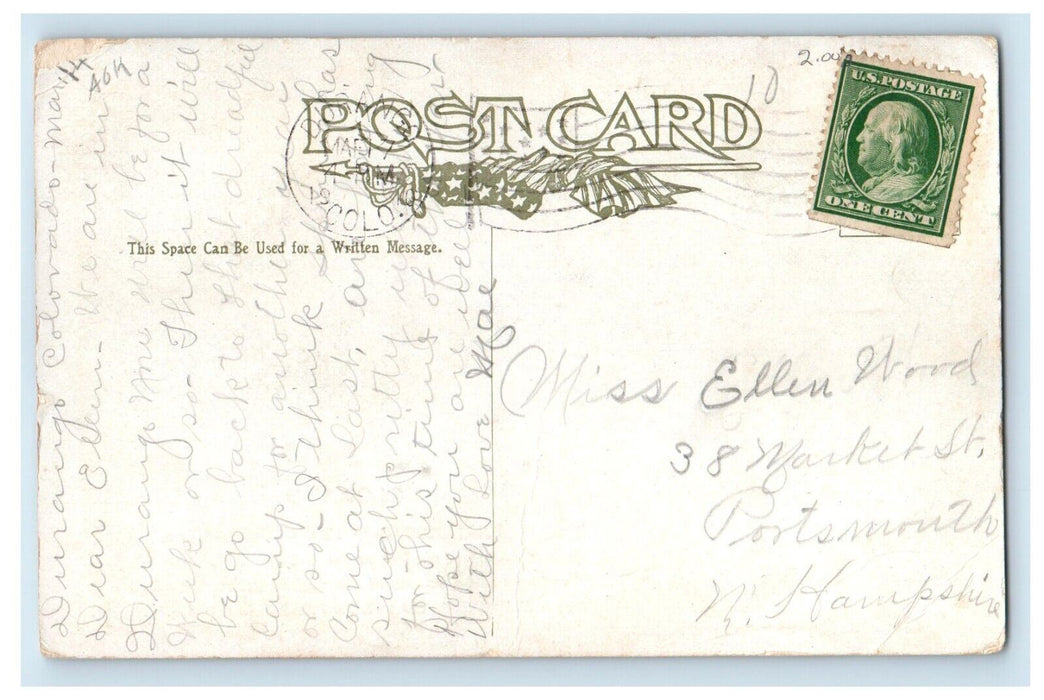 1910 Colorado CO, The Garden Of The Gods Old Pike's Peak Flowers Tepee Postcard