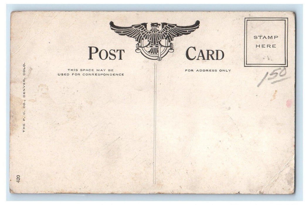c1910's Equitable Building Trolley Street View Denver Colorado CO Postcard