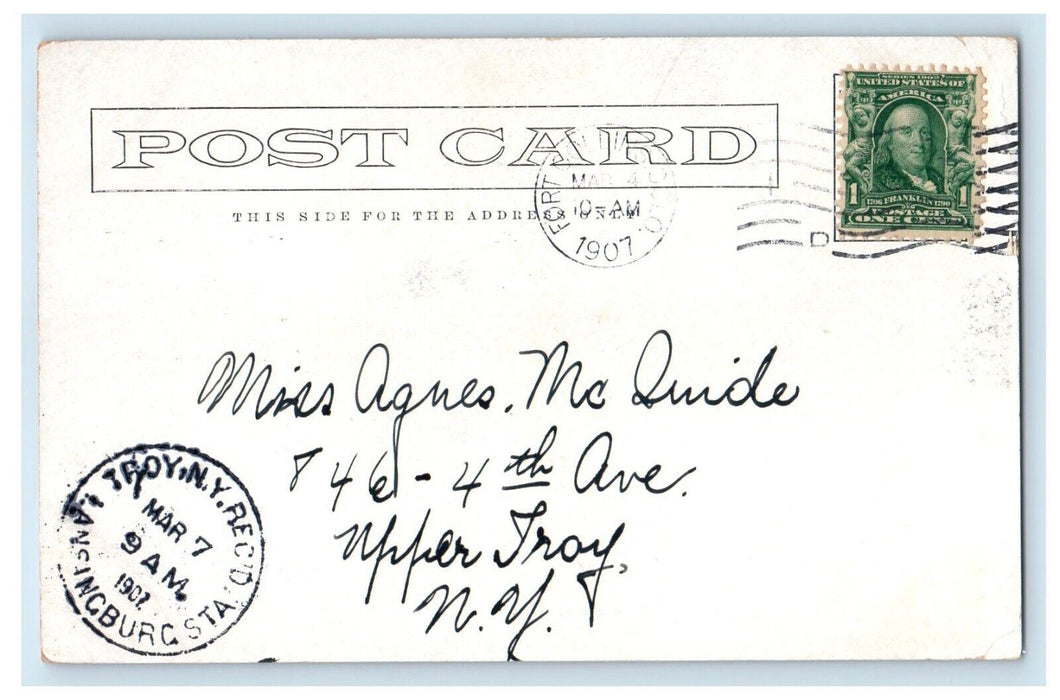 1907 View Of Main Street Greeley Colorado CO Posted Antique Postcard