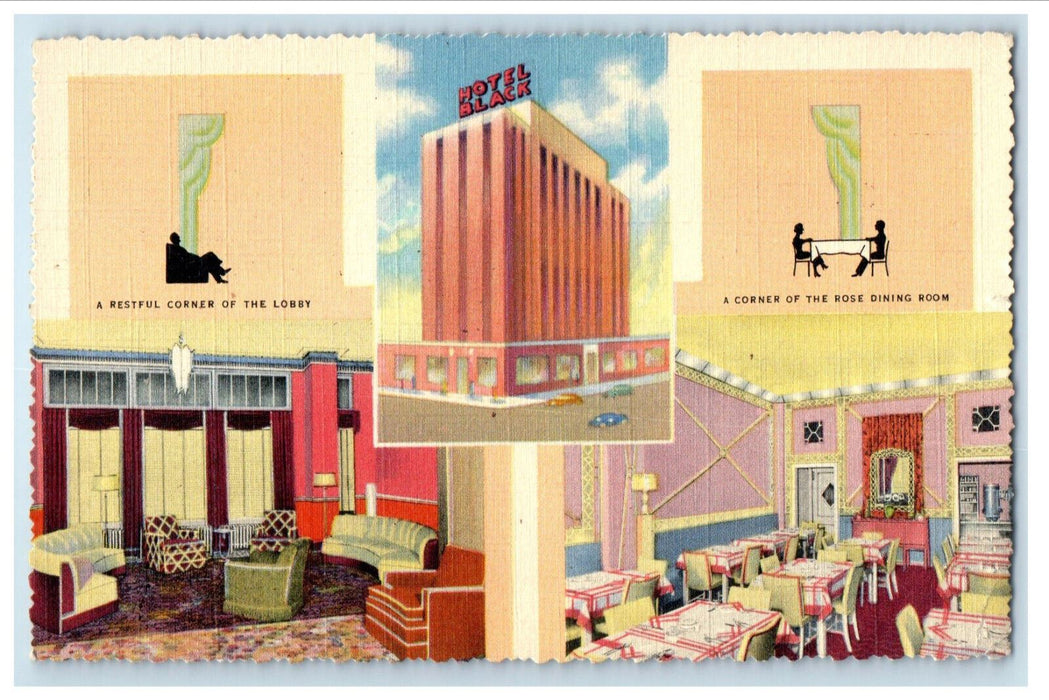 1942 Home of Silver Lounge, Hotel Black, Oklahoma City Oklahoma OK Postcard