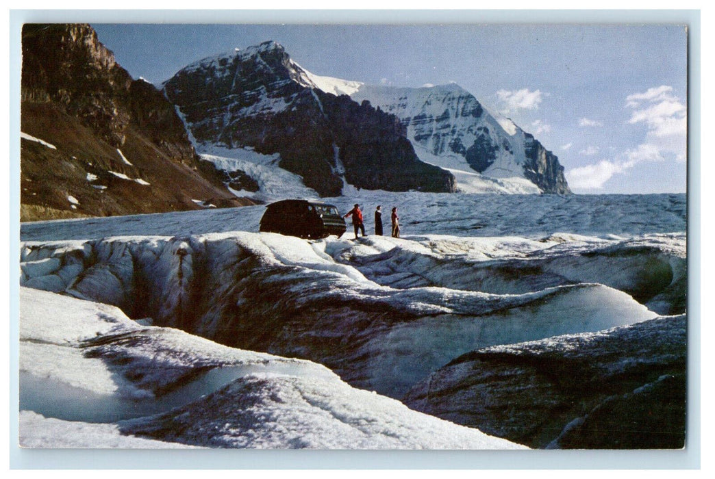 c1960s Snowmobile on Athabasca Glacier Columbia Icelands Canada CA Postcard