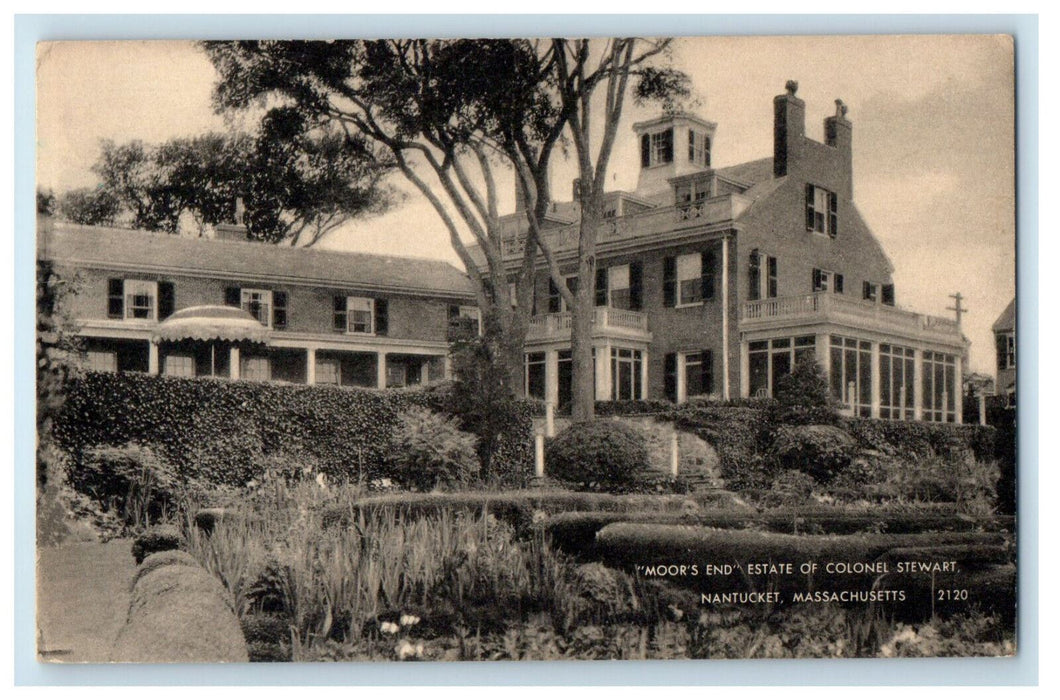 c1910 "Moor's End" State of Colonel Stewart Nantucket Massachusetts MA Postcard