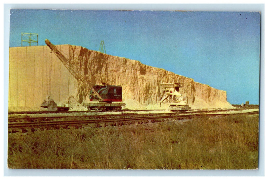 c1960s Mountain of Sulphur, A Leading Industry of Freeport Texas TX Postcard