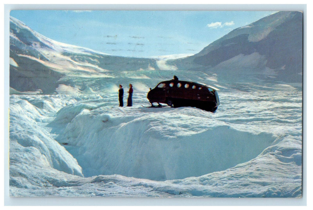 c1960s Snowmobile on Athabasca Glacier Canada CA The Canadian Rockies Postcard