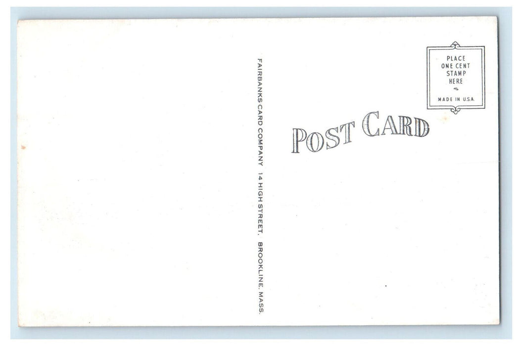 c1940s Methodist Church, Monson Massachusetts MA Unposted Vintage Postcard
