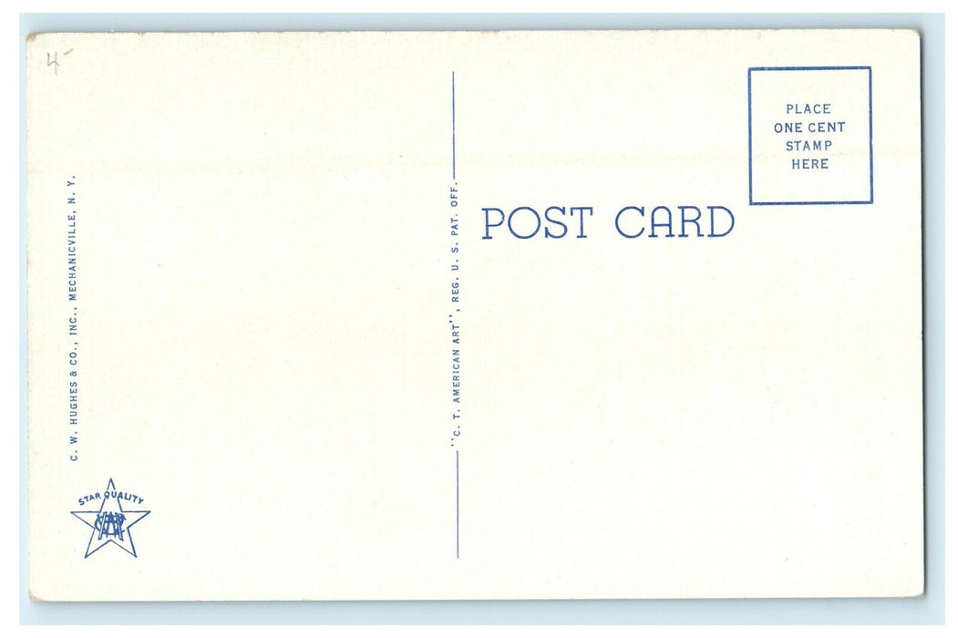 c1910 C.T Plunkett Junior High School Adams Massachusetts MA Antique Postcard