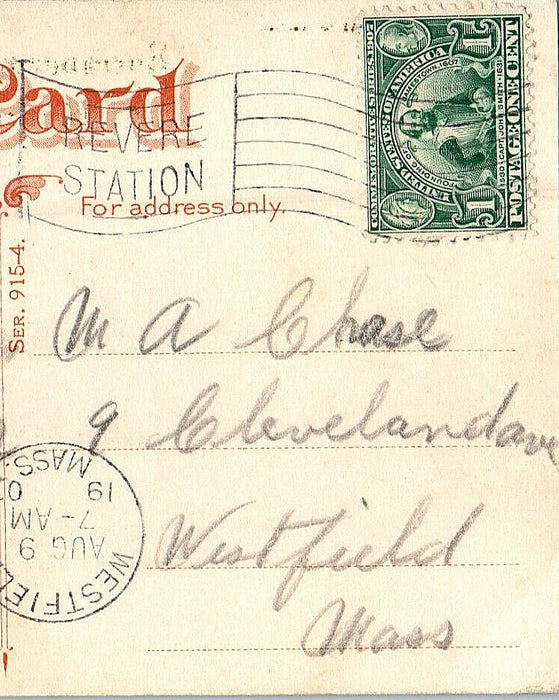 1907 Moonlight in Wonderland Revere Station Boston, Massachusetts MA Postcard
