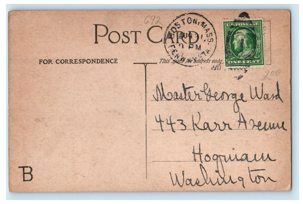 1911 Prospect Hill Tower, Somerville Massachusetts MA Posted Postcard