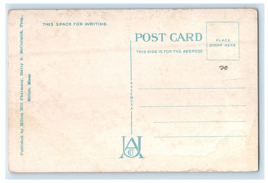 c1930s Milton Hospital and Convalescent Home Milton Massachusetts MA Postcard