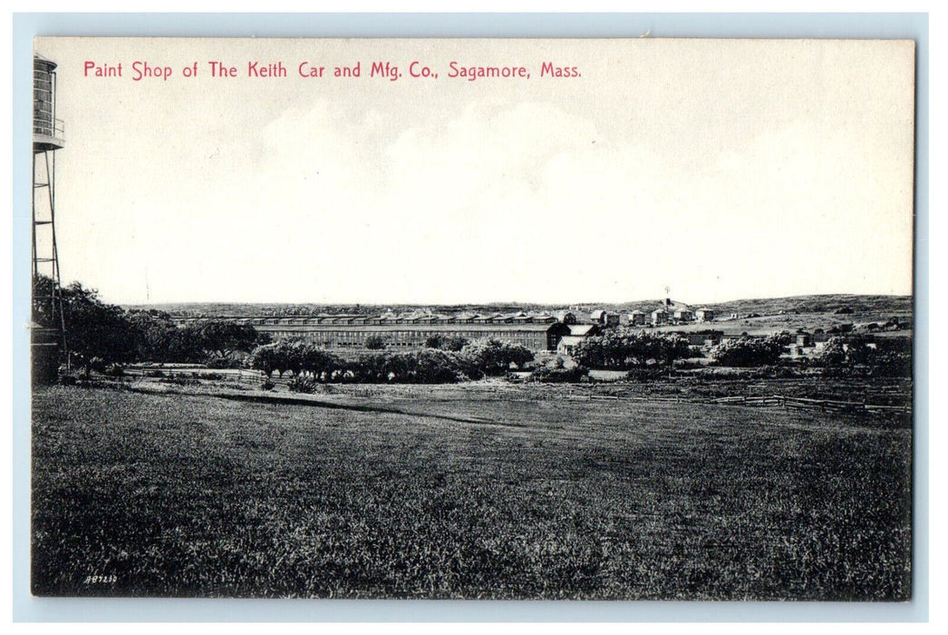 c1910 Paint Shop of Keith Car and Mfg Co. Massachusetts MA Antique Postcard