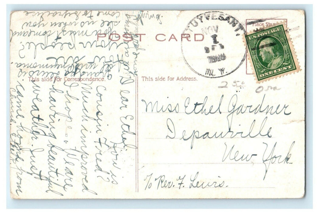 1909 Showing Hudson River At West Point New York NY Posted Antique Postcard