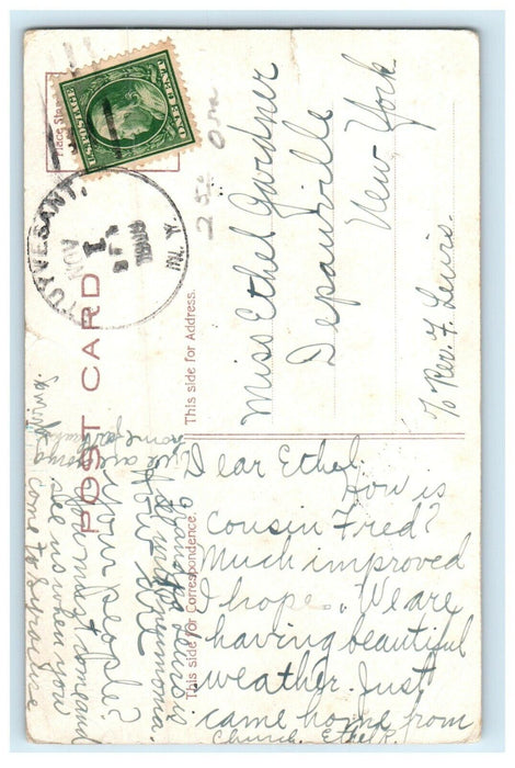 1909 Showing Hudson River At West Point New York NY Posted Antique Postcard