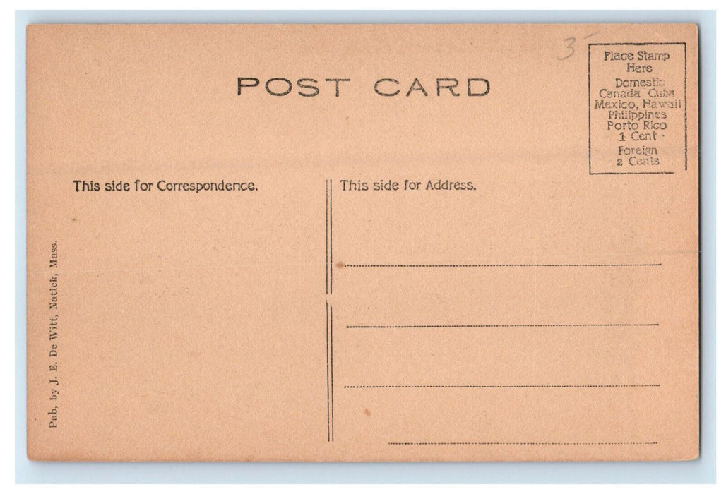 c1910 Pumping Station & Lake Cochituate Natick Massachusetts MA Postcard
