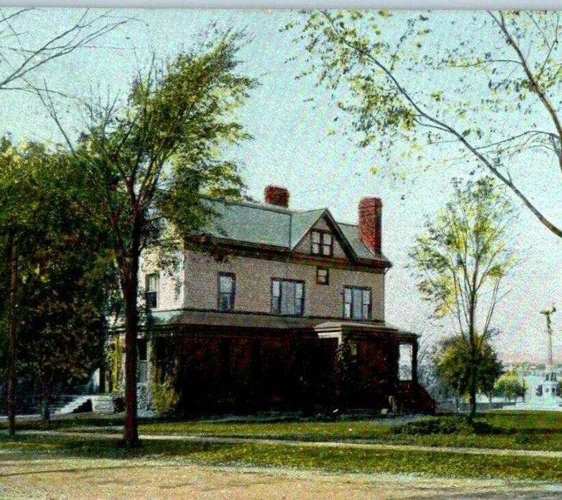 1914 Public Library Soldiers Monument Park Ogdensburg New York NY Postcard