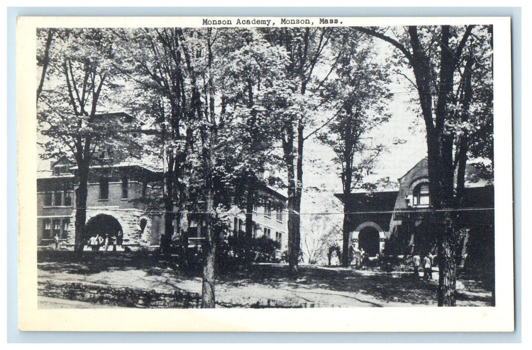 c1940s Monson Academy, Monson Massachusetts MA Vintage Postcard