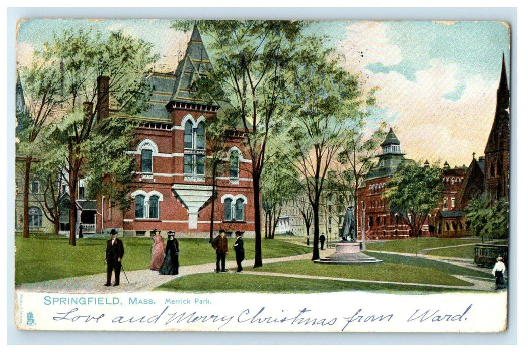 1904 Merrick Park Springfield Massachusetts MA Antique Tuck's Postcard