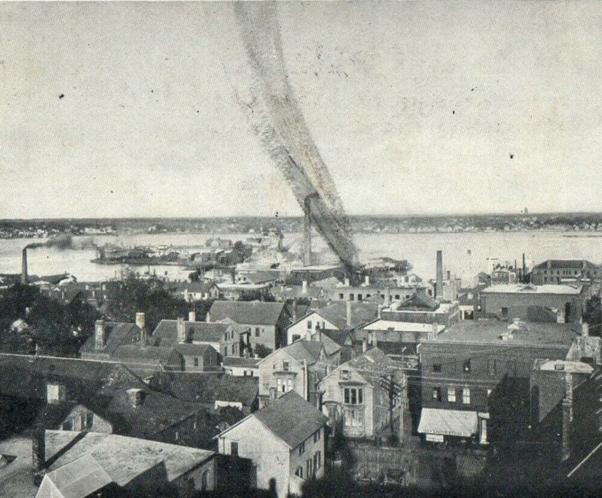 1904 Looking East From Merchants Bank Building New Bedford MA Antique Postcard