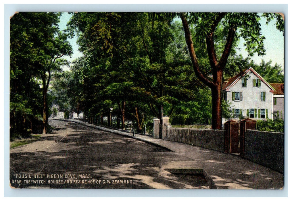 c1910 "Pousil Hill" Near Witch House Pigeon Cove Massachusetts MA Postcard