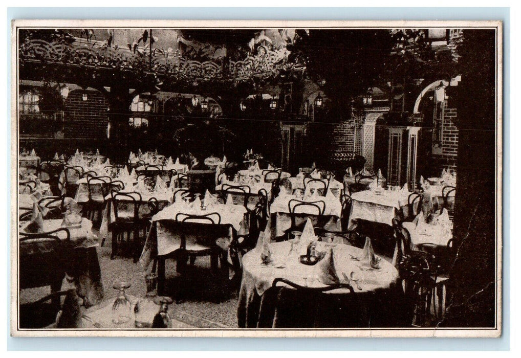 New York City NY, Zucca Italian Garden Restaurant Interior Dining Room Postcard