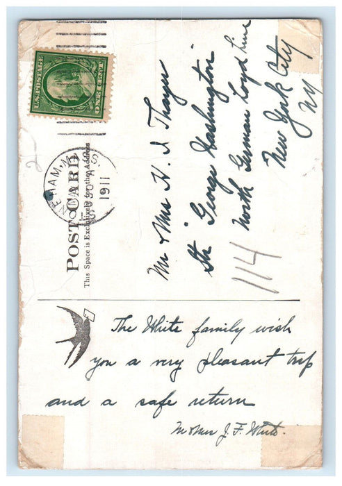 1911 Spot Pond Middlesex Fells Massachusetts MA Antique Posted Postcard