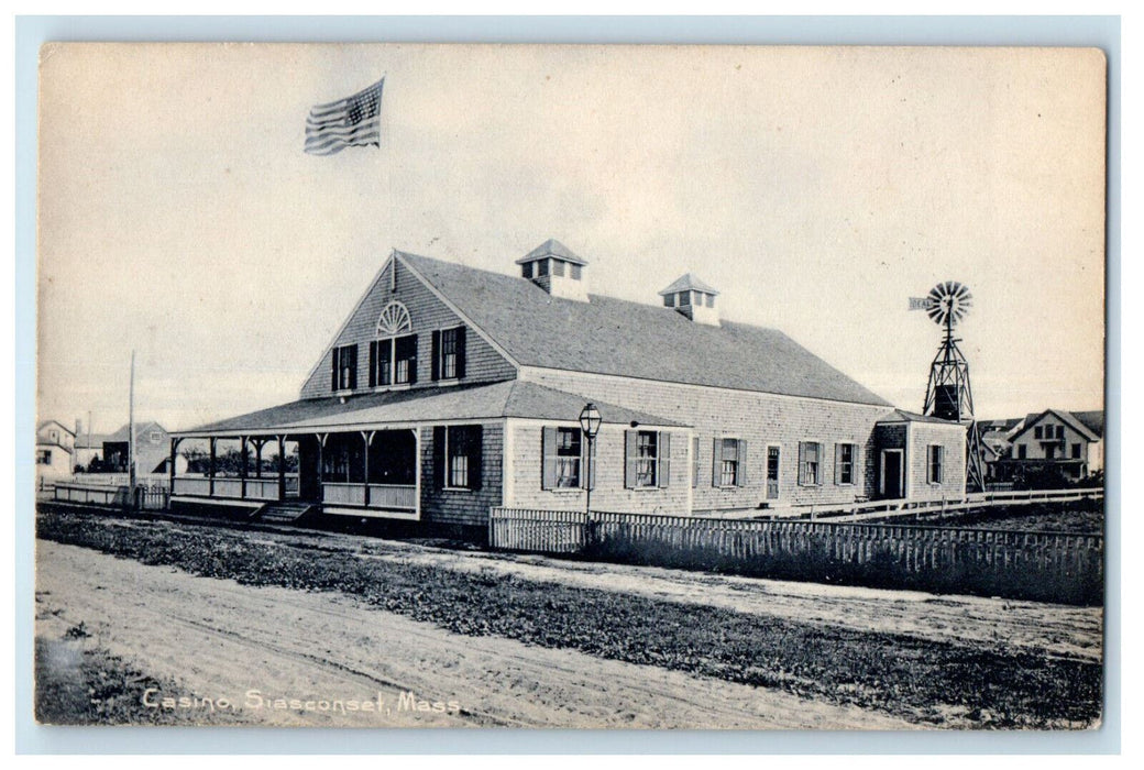 c1905 Casino Siasconset Massachusetts MA Unposted Antique Postcard
