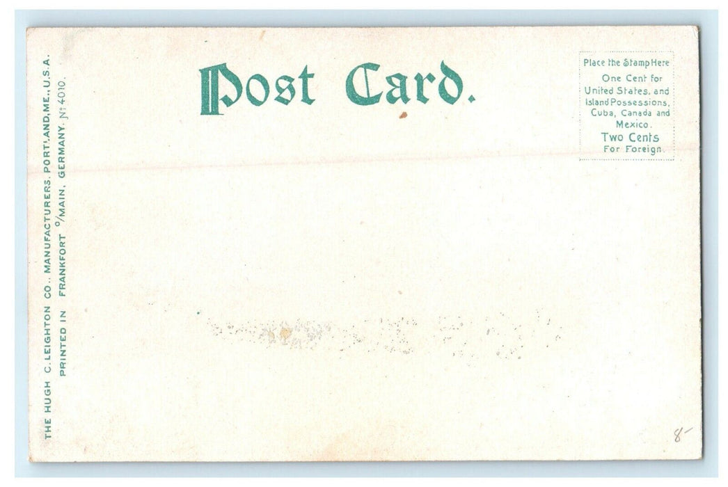 c1905 Steamer Horatio Hall at Dock Portland Maine ME Unposted Boat Postcard
